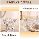 Clear Irregular Glass Flower Vase - 6 Inches