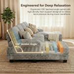 Comfy U-Shaped Chenille Sectional Sofa Set