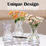 Clear Irregular Glass Flower Vase - 6 Inches