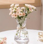 Clear Irregular Glass Flower Vase - 6 Inches