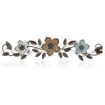 Vintage Metal Flower Wall Decor for Indoor/Outdoor