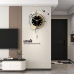 YIJIDECOR Silent Quartz Pendulum Wall Clock