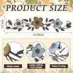 Vintage Metal Flower Wall Decor for Indoor/Outdoor