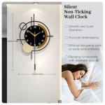 YIJIDECOR Silent Quartz Pendulum Wall Clock