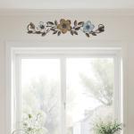 Vintage Metal Flower Wall Decor for Indoor/Outdoor