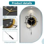 YIJIDECOR Silent Quartz Pendulum Wall Clock