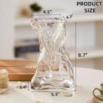 Irregular Glass Vase with Hemp Rope Accent