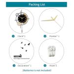 YIJIDECOR Silent Quartz Pendulum Wall Clock