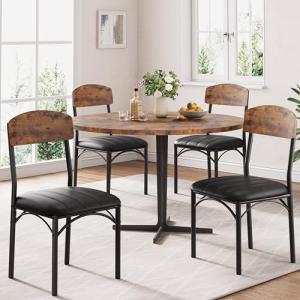Set of 4 Vintage Upholstered Dining Chairs