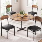 Set of 4 Vintage Upholstered Dining Chairs