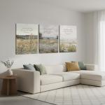 Jesus Scripture Floral Canvas Wall Art 12"x16