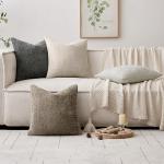 MIULEE Set of 4 Soft Neutral Chenille Pillow Covers