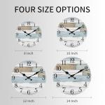 Coastal Design 8 Inch Silent Wall Clock