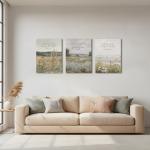 Jesus Scripture Floral Canvas Wall Art 12"x16