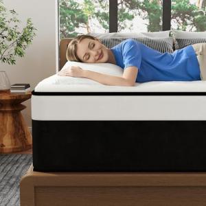 VERHOPE 12 Inch Queen Hybrid Mattress with Memory Foam