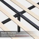 Queen Size Velvet Upholstered Platform Bed Frame