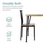 Modern 5-Piece Metal and Wood Dining Set