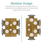 Modern 5-Piece Metal and Wood Dining Set