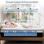 VERHOPE 12 Inch Queen Hybrid Mattress with Memory Foam