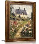 3D Textured Vintage Floral Wall Art Print