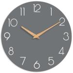 Gray Silent Non-Ticking Wall Clock - 8 Inch