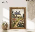 3D Textured Vintage Floral Wall Art Print