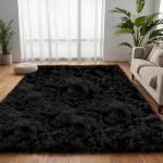 Ultra Soft 6x9 Black Shag Area Rug