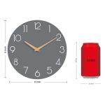 Gray Silent Non-Ticking Wall Clock - 8 Inch