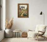 3D Textured Vintage Floral Wall Art Print