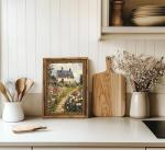 3D Textured Vintage Floral Wall Art Print