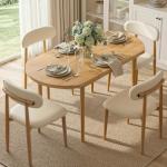 Extendable Dining Table Set for 4 with Chairs