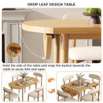 Extendable Dining Table Set for 4 with Chairs