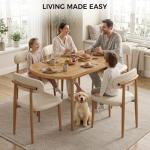 Extendable Dining Table Set for 4 with Chairs