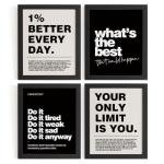 Inspirational Office Wall Art Set of 4 Posters