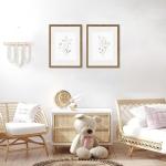 Floral Wall Art Set of 2 - Vintage Decor