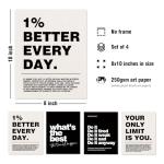 Inspirational Office Wall Art Set of 4 Posters