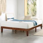 Mellow 12" Solid Wood King Bed Frame, Espresso