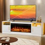 Lemberi Modern Fireplace TV Stand with Storage