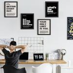 Inspirational Office Wall Art Set of 4 Posters
