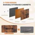 10-Drawer Fabric Storage Cabinet with Wood Top