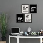 Inspirational Office Wall Art Set of 4 Posters