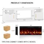 Lemberi Modern Fireplace TV Stand with Storage