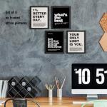 Inspirational Office Wall Art Set of 4 Posters