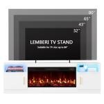 Lemberi Modern Fireplace TV Stand with Storage