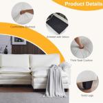 Beige Modular Sectional Sofa with Ottoman