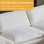 Beige Modular Sectional Sofa with Ottoman