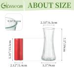 Clear Glass Vase for Home Decor - 7.5" Tall