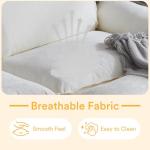 Beige Modular Sectional Sofa with Ottoman