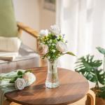 Clear Glass Vase for Home Decor - 7.5" Tall