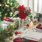 Clear Glass Vase for Home Decor - 7.5" Tall